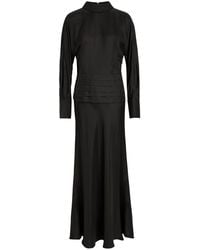 Rohe - Tuxedo-Style Silk Midi Dress - Lyst