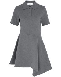 JW Anderson - Asymmetric Piqué Cotton Mini Polo Dress - Lyst