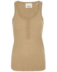 Isabel Marant - Helma Ribbed Silk Tank Top - Lyst