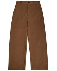 Studio Nicholson - Bosworth Curved-Leg Cotton Trousers - Lyst