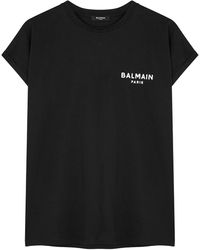 Balmain - Logo Cotton T-Shirt - Lyst