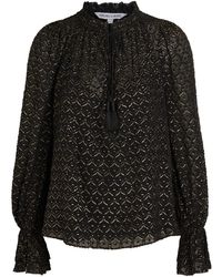 Veronica Beard - Maxime Fil Coupé Chiffon Blouse - Lyst
