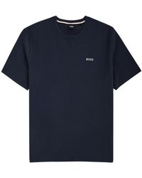 BOSS - Waffle-Knit Cotton-Blend T-Shirt - Lyst