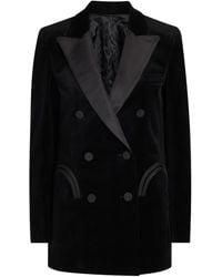Blazé Milano - Everyday Double-Breasted Velvet Blazer - Lyst