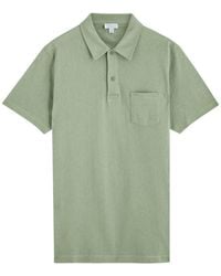 Sunspel - Riviera Woven Cotton Polo Shirt - Lyst