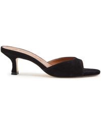 STAUD - Brigitte 60 Brushed Suede Mules - Lyst