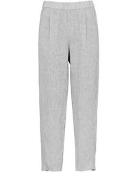 Eileen Fisher - Tapered Linen Trousers - Lyst