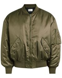 Saint Laurent - Padded Satin Bomber Jacket - Lyst