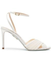 Aquazzura - Voile 85 Cross-Over Satin Sandals - Lyst