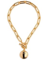 Timeless Pearly - Smiley Face 24Kt-Plated Chain Necklace - Lyst