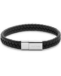 Paul Smith - Braided Leather Bracelet - Lyst
