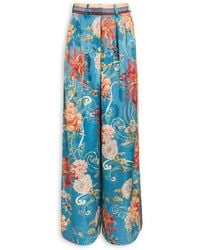 ALÉMAIS - Fletcher Printed Satin Trousers - Lyst
