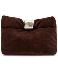 STAUD - Cuff Suede Clutch - Lyst