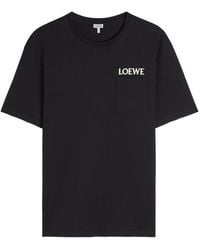 Loewe - Logo-Embroidered Stretch-Cotton T-Shirt - Lyst