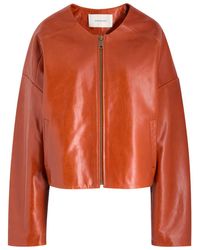 Entire studios - Arced Quilted Leather Jacket - Lyst