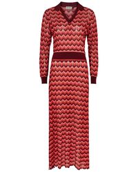 RIXO London - Annie Striped Fine-knit Maxi Dress - Lyst
