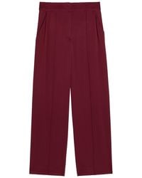 Jonathan Simkhai - Kyra Pintuck Wide-Leg Satin Trousers - Lyst