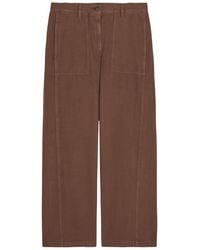 Eileen Fisher - Wide-Leg Cotton Trousers - Lyst