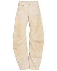 Acne Studios - 2006F Paint-Splatter Curved Wide-Leg Jeans - Lyst