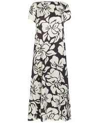 Dries Van Noten - Davita Floral-Print Satin Midi Dress - Lyst
