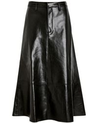 Citizens of Humanity - Cassia Leather Midi Skirt - Lyst