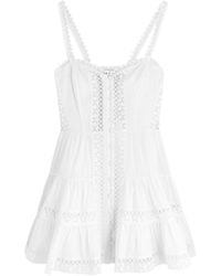 Charo Ruiz - Lenora Lace-Embellished Cotton-Blend Mini Dress - Lyst