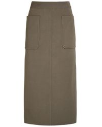 JOSEPH - Milano Panelled Knitted Midi Skirt - Lyst