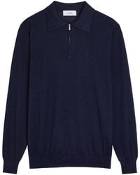 Lardini - Fine-Knit Wool-Blend Polo Shirt - Lyst