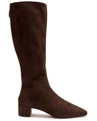 Aquazzura - Saint Honore 35 Suede Knee-High Boots - Lyst