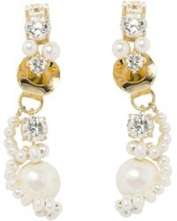 Completedworks - Pearl And Zirconia-Embellished 18Kt Vermeil Earrings - Lyst