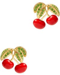 Crystal Haze Jewelry - Pop The Cherry 18kt Gold-plated Stud Earrings - Lyst