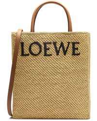 Loewe - Standard A4 Woven Raffia Tote - Lyst