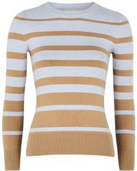 JoosTricot Striped Knitted Cotton-blend Jumper - Natural