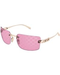 Gucci - Rimless Square-Frame Sunglasses - Lyst