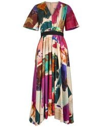 ROKSANDA - Maite Printed Cotton Midi Dress - Lyst