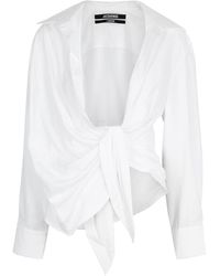 Jacquemus - La Chemise Bahia Draped Woven Shirt, Shirt - Lyst