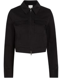 Vince - Stretch-Cotton Cropped Jacket - Lyst