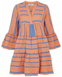 Devotion Twins - Devotion Ella Embroidered Cotton-blend Mini Dress - Lyst