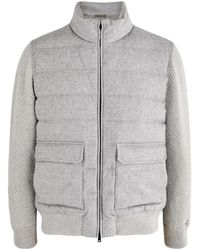 Herno - Knitted And Quilted Silk-Blend Jacket - Lyst