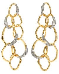Alexis - Solanales Crystal-Embellished Link 14Kt-Plated Drop Earrings - Lyst
