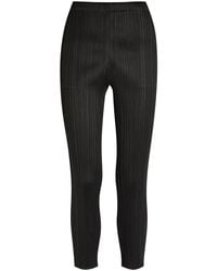 Pleats Please Issey Miyake - Pleated Tapered-Leg Woven Trousers - Lyst