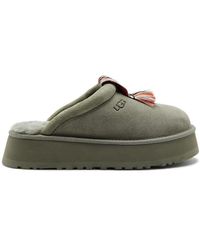 UGG - Tazzle Embroidered Suede Flatform Slippers - Lyst