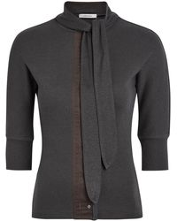 Lemaire - Ascot Ribbed Cotton-Blend T-Shirt - Lyst