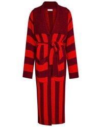 Dries Van Noten - Tomo Belted Striped Woven Cardigan - Lyst