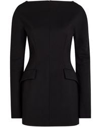 Sportmax - Cold Shoulder Woven Mini Dress - Lyst