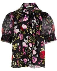 Alice + Olivia - Brentley Floral-Print Chiffon Blouse - Lyst