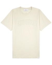 Les Deux - Script Logo Cotton T-shirt - Lyst