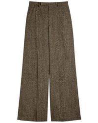Rick Owens - Pantaloni Wide-Leg Wool Trousers - Lyst