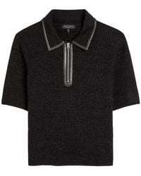 Rag & Bone - Caterina Ribbed Wool-Blend Polo Top - Lyst
