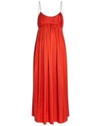 TOVE - Katrine Stretch-Satin Midi Dress - Lyst